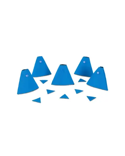 [PRT-900051] KIT IDENTIFICATION POUR SUV/7 triangles + 5 manchons - Bleu