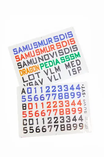 [PRT-900017] 2 planches A4 de stickers pour SUV 50-60-70H